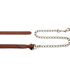 ADT Premium Leather Lead Line + Chain