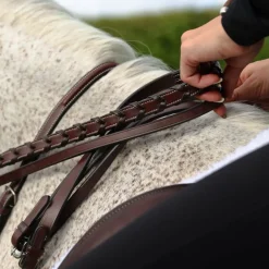 AJR Sport Fancy Raised Laced Leather Reins