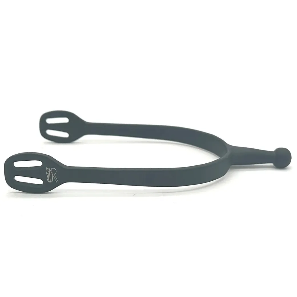 AJR Sport Matte Black Round End Spurs