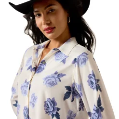 Ariat Homestyle Roses Are Blue Shirt