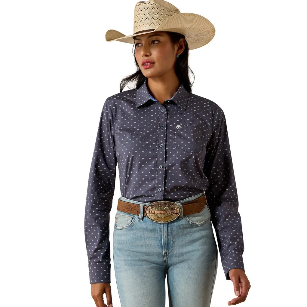 Ariat Kirby Ombre Blue Horseshoe Shirt