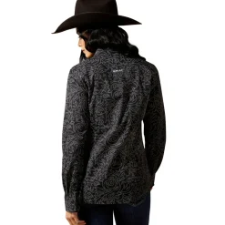 Ariat Kirby Stretch Black Boot Stitch Shirt