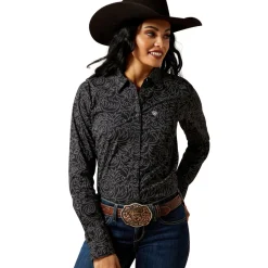 Ariat Kirby Stretch Black Boot Stitch Shirt