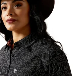 Ariat Kirby Stretch Black Boot Stitch Shirt