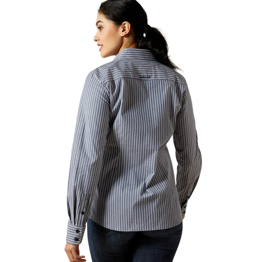 Ariat Kirby Stretch Dress Blue Stripe Shirt