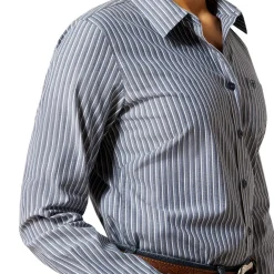 Ariat Kirby Stretch Dress Blue Stripe Shirt