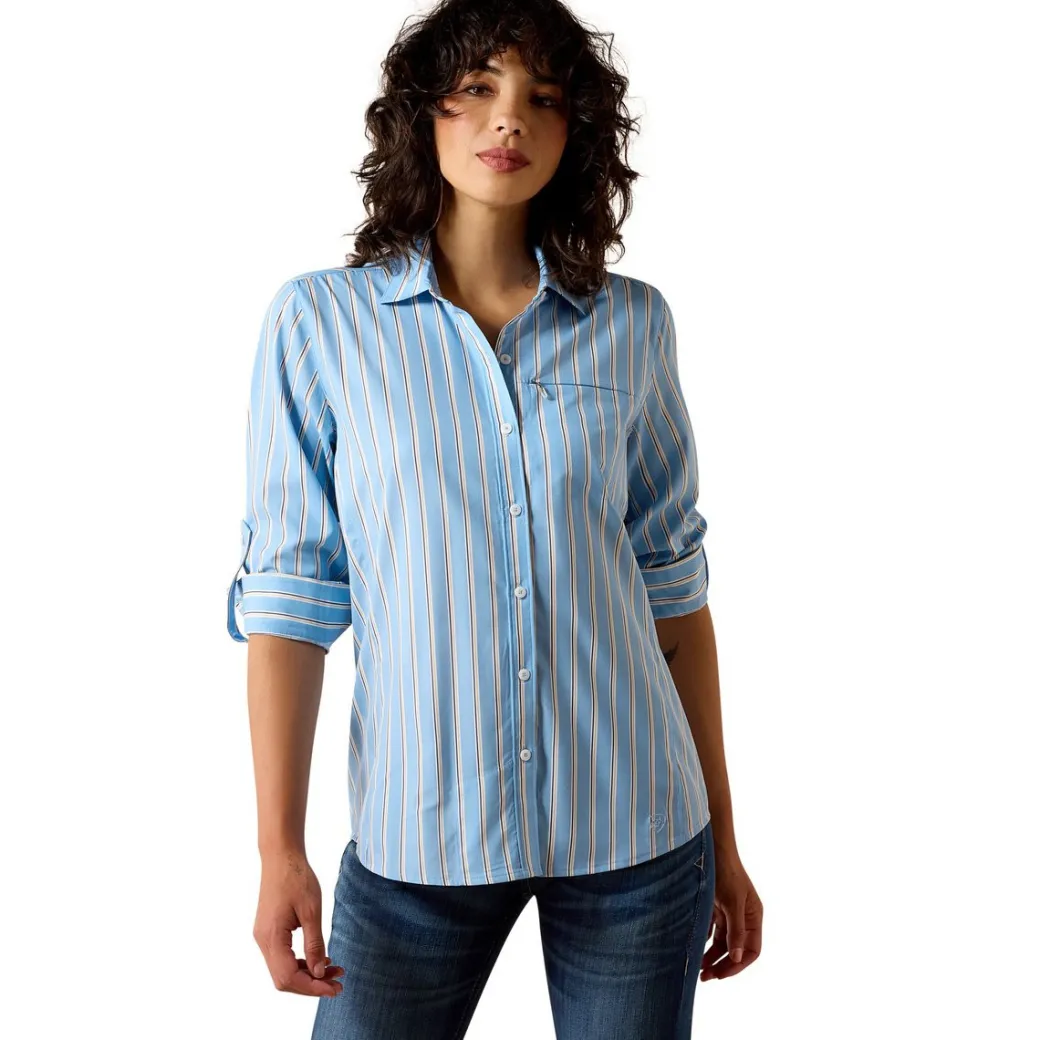 Ariat VentTEK LS Shirt | Blissful Blue Stripe
