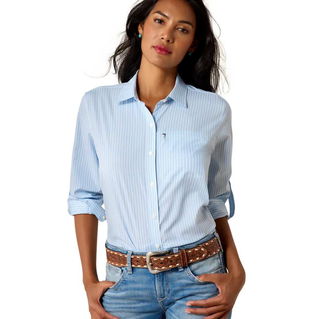 Ariat VentTEK LS Shirt | Nantucket Breeze Stripe