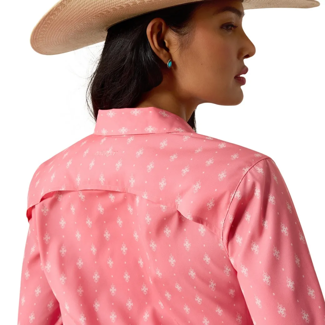 Ariat VentTEK LS Shirt | Sunkissed Coral Print