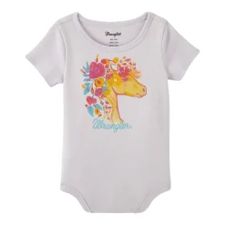 Baby Wrangler Floral Horse Onesie