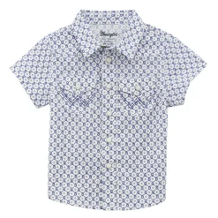 Baby Wrangler Geo Print SS Snap Shirt
