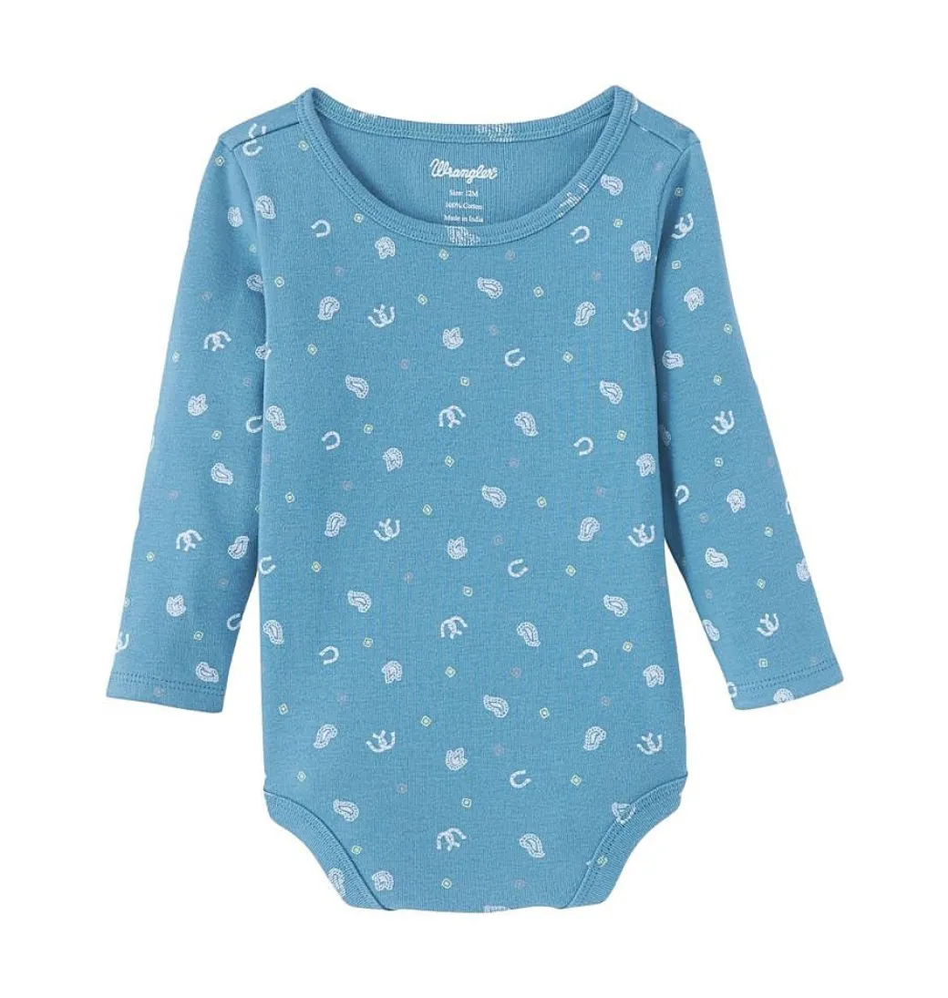 Baby Wrangler Horseshoes Onesie