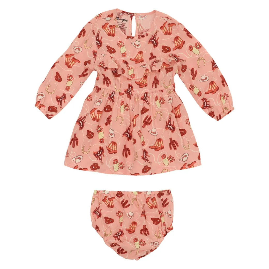 Baby Wrangler Ruffle Yoke Dress Set