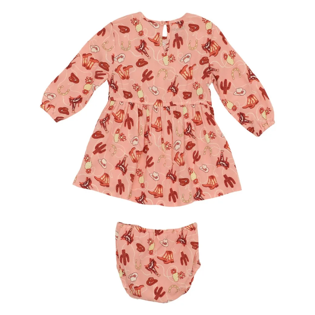 Baby Wrangler Ruffle Yoke Dress Set