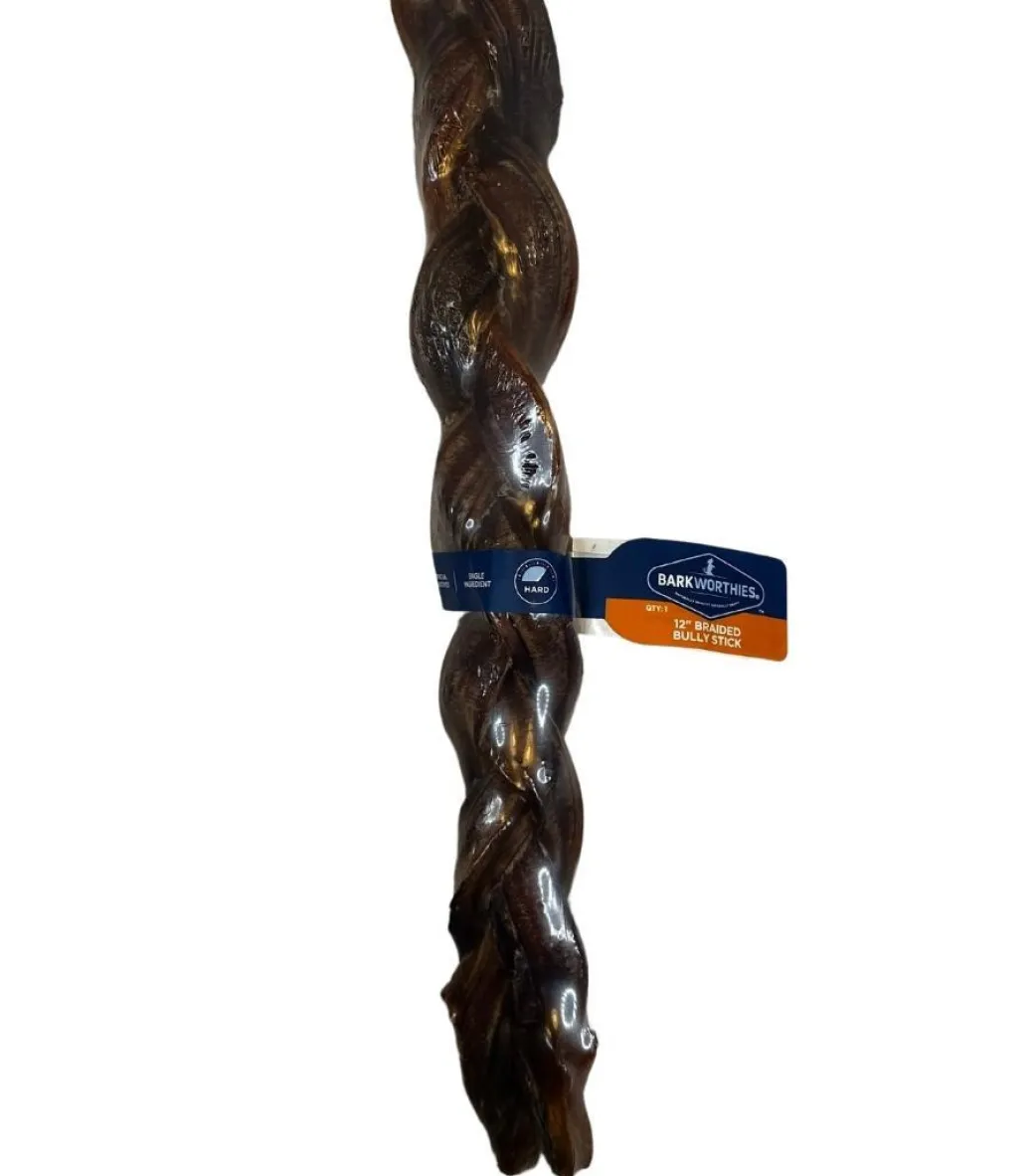 Barkworthies Braided Bully Stick