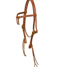 Berlin Leather Rattlesnake Knot Brow Headstall