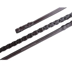 Black Oak Fancy Stitch Laced Reins