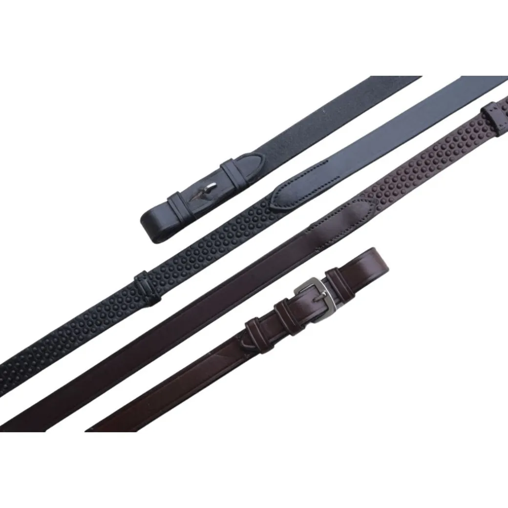 Black Oak Pebble Grip Reins w/ Stops