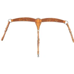 BLR Carved Floral Curved Breast Collar