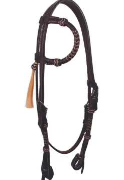 BLR Rawhide Trim Round One Ear Headstall