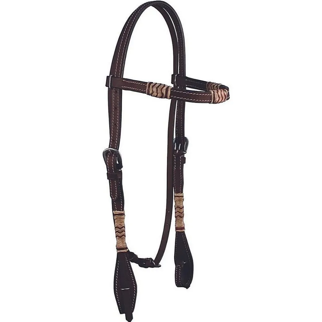 BLR Rawhide Weave Brow Headstall