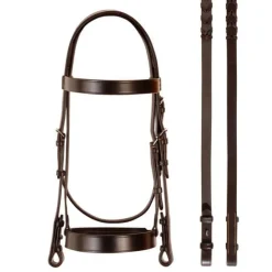 Bobby's English Tack Heavy Duty Flat Hunt Bridle