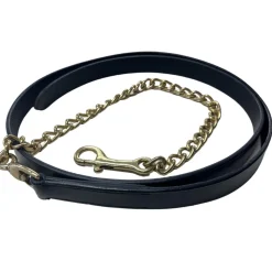 Bobby's English Tack Leather Lead with Chain