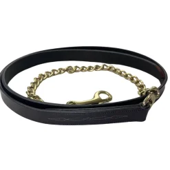 Bobby's English Tack Leather Lead with Chain
