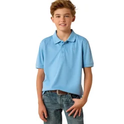 Boys Ariat Blissful Blue TEK Polo