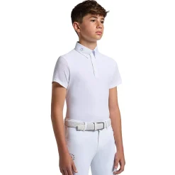 Boys Cavalleria Toscana Perforated SS Show Shirt