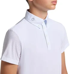 Boys Cavalleria Toscana Perforated SS Show Shirt