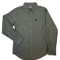 Boys Cinch Blue Foulard Button-Down Shirt