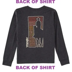 Boys Wrangler Silhouette Horse Tee Long Sleeve