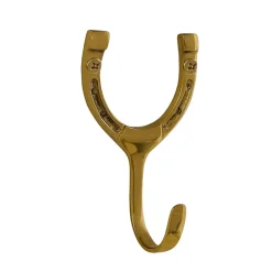 Brass Horseshoe Hook | Single