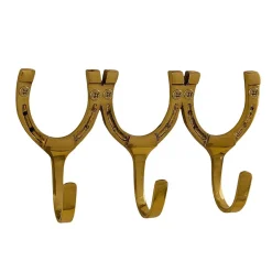Brass Horseshoe Hook | Triple