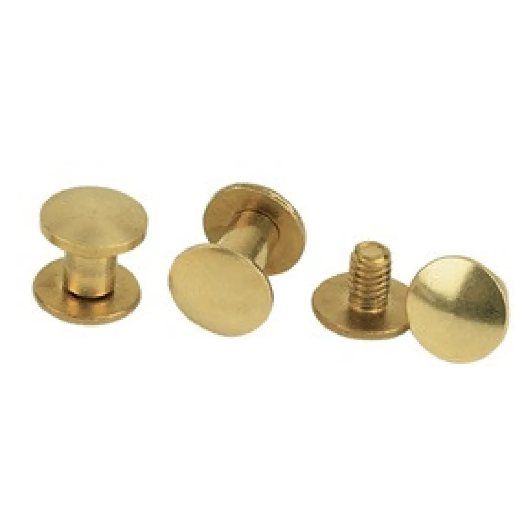 Brass Plain Chicago Screw Set