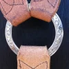Buckaroo Leather Breast Collar with Engraved Rings