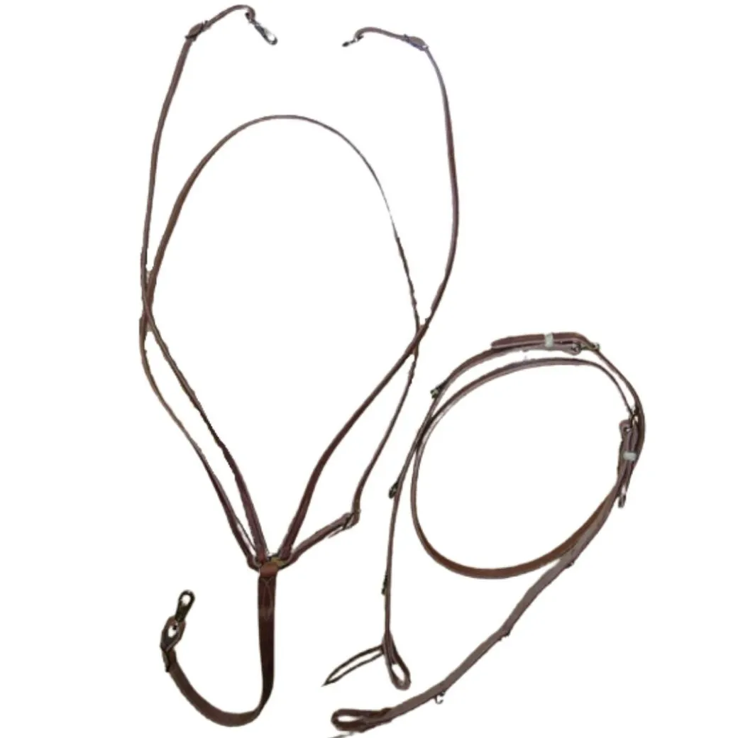 Buckaroo Leather German Martingale with Single Rein