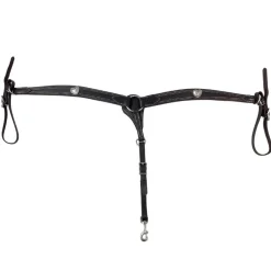 Buckaroo Leather Heart Concho Breast Collar