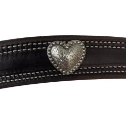 Buckaroo Leather Heart Concho Breast Collar