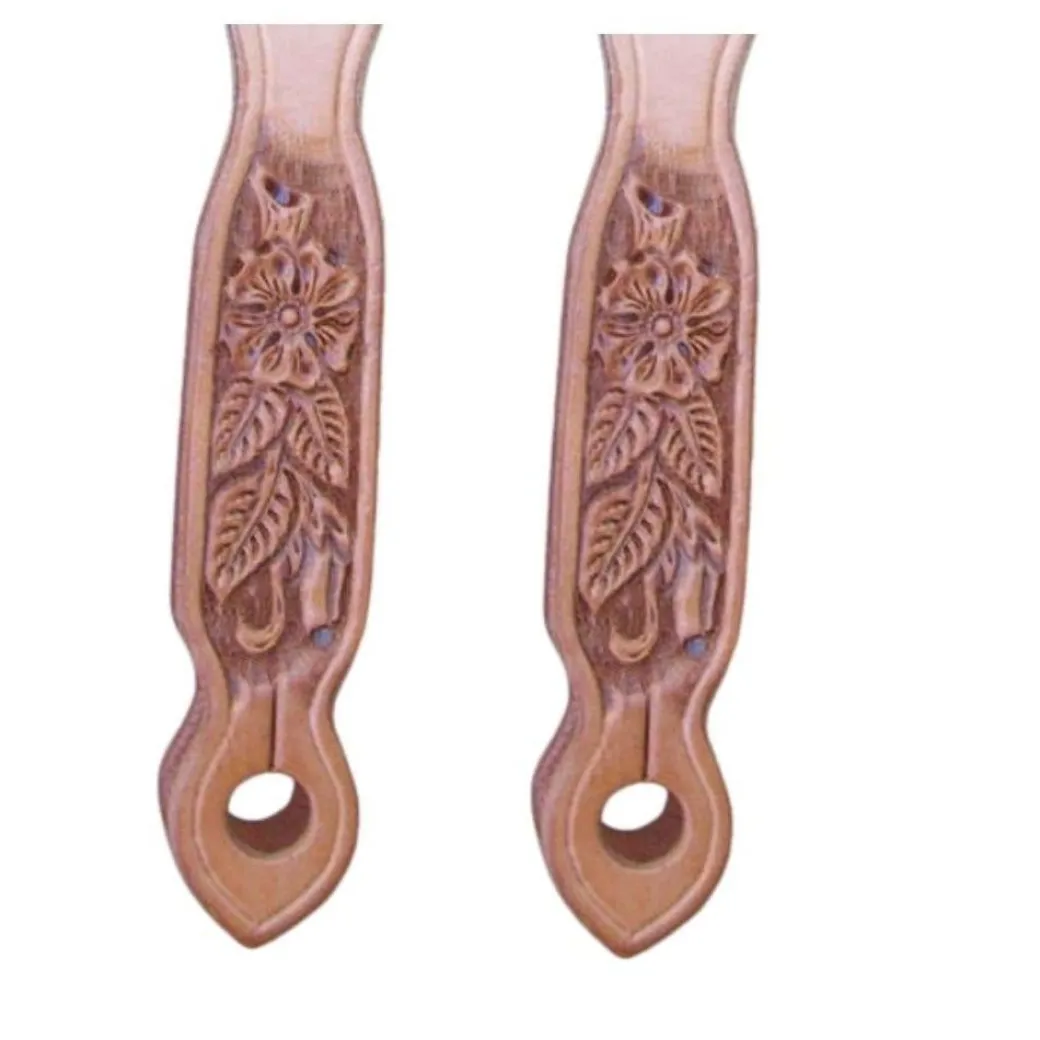 Buckaroo Leather Slobber Straps with Tooling