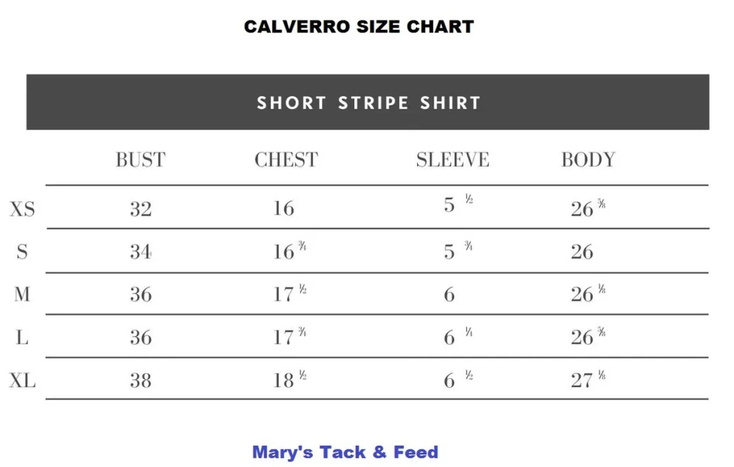Calverro Short Stripe Show Shirt