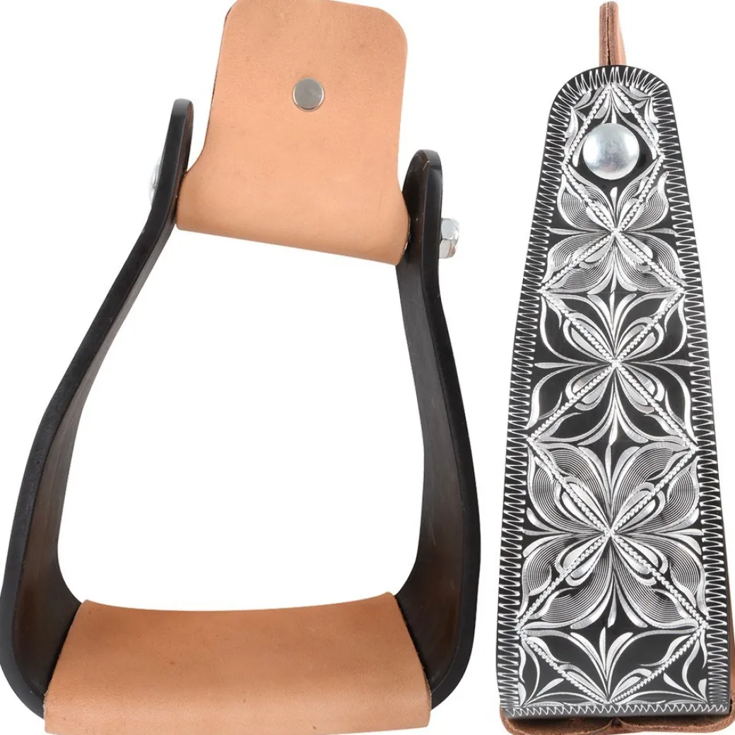 Cashel Engraved Slanted Stirrups