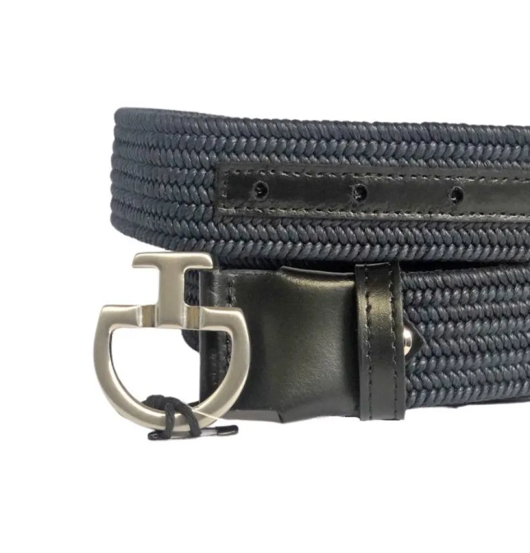 Cavalleria Toscana Elastic CT Clasp Belt Leather Trim