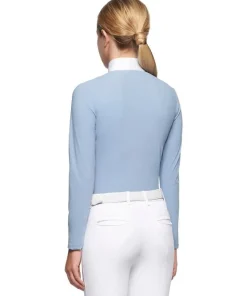 Cavalleria Toscana Girls Team Zip Long Sleeve Polo