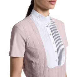 Cavalleria Toscana Jacquard Jersey SS Show Shirt | Violet Ice