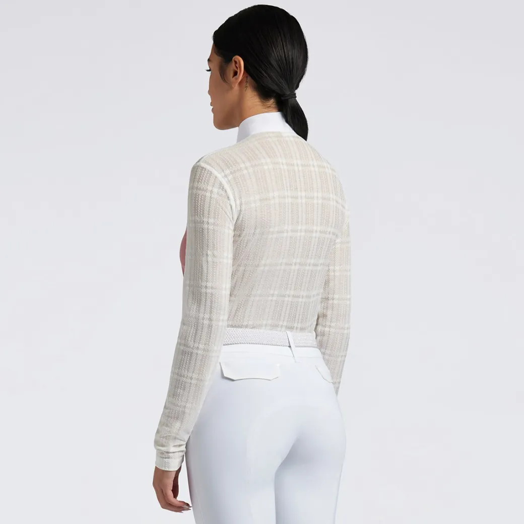 Cavalleria Toscana Jacquard Mesh Zip Show Shirt