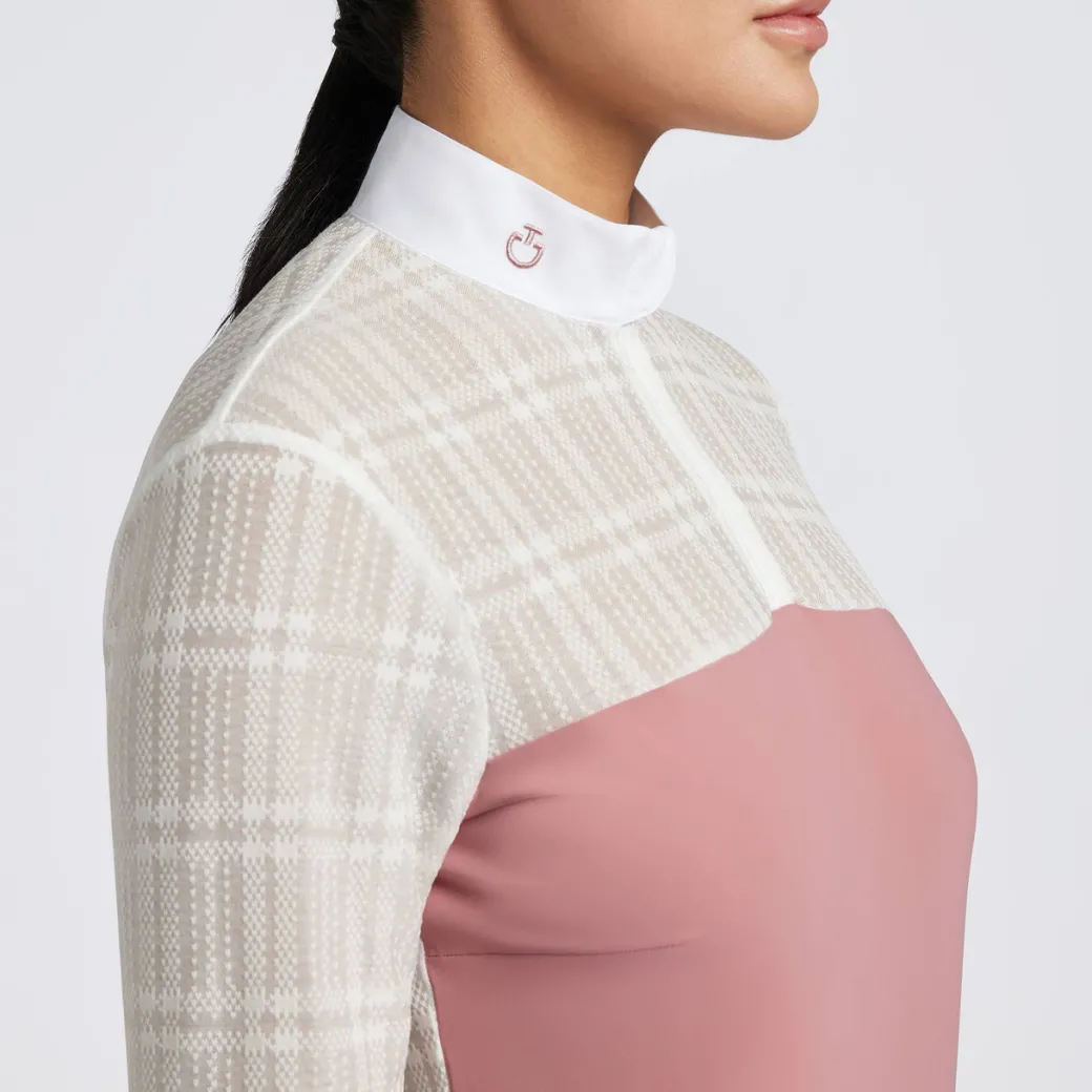 Cavalleria Toscana Jacquard Mesh Zip Show Shirt