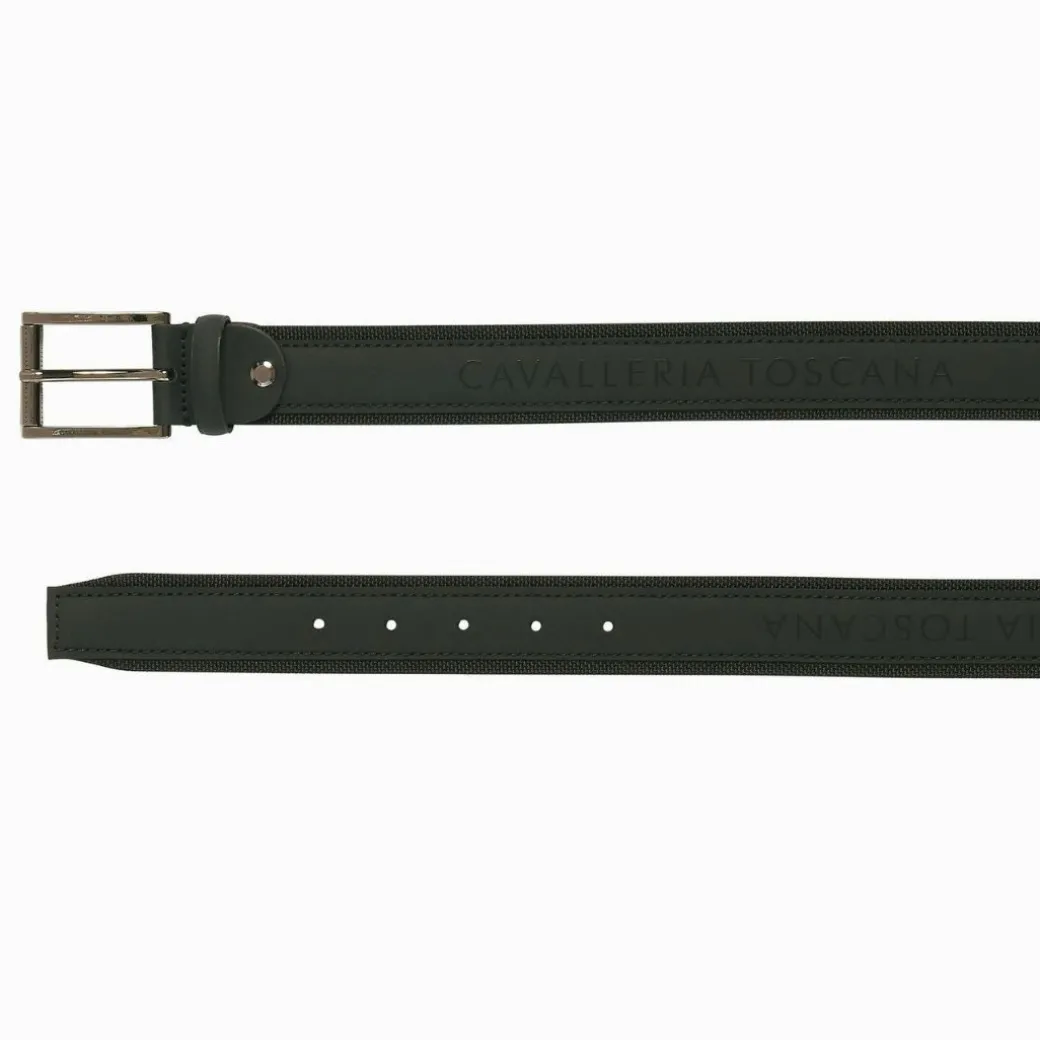 Cavalleria Toscana Men's Laser Cut Leather Belt