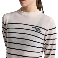Cavalleria Toscana Merino Striped Crew Sweater